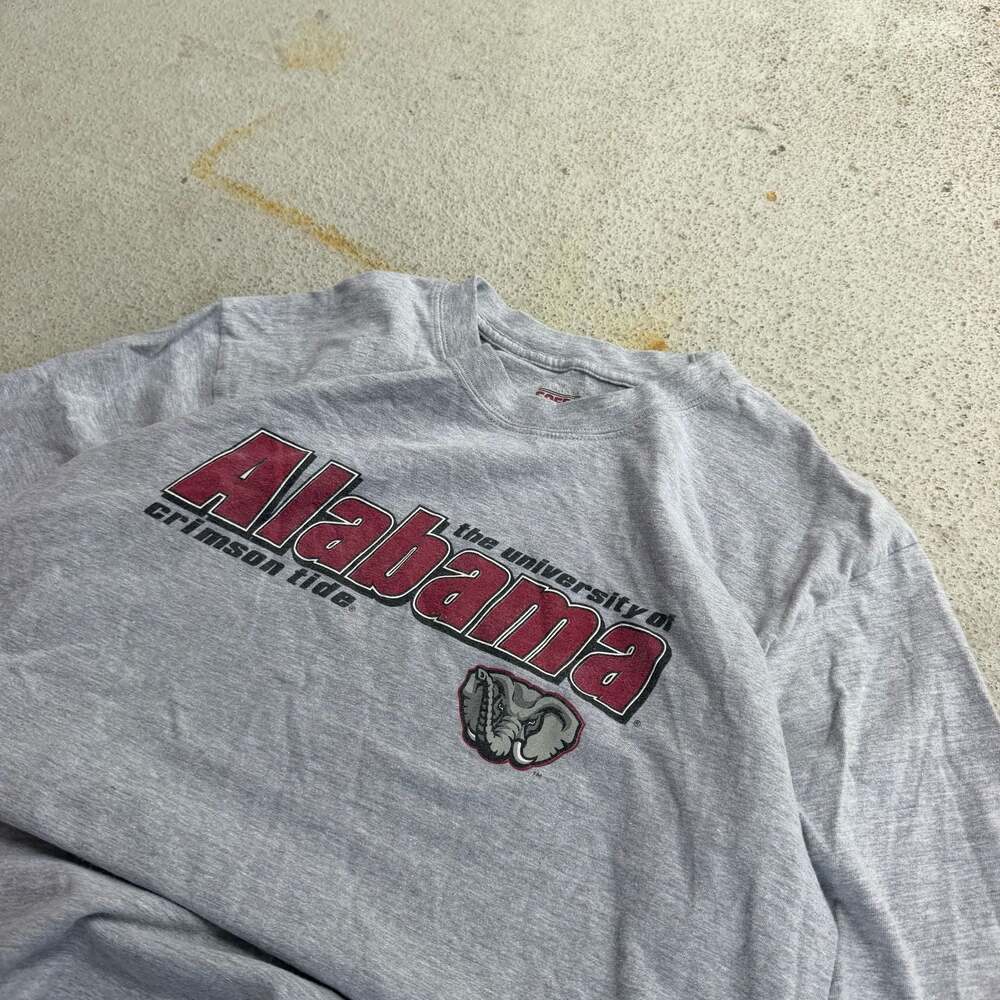 Soffe Vintage University of Alabama Crimson Tide Gray Long Sleeve T-Shirt Size M